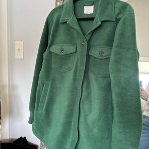 Thread & Supply Forest Green Teddy Jacket